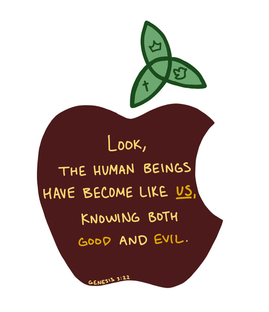 Genesis 3:22 Apple (3 stickers included)